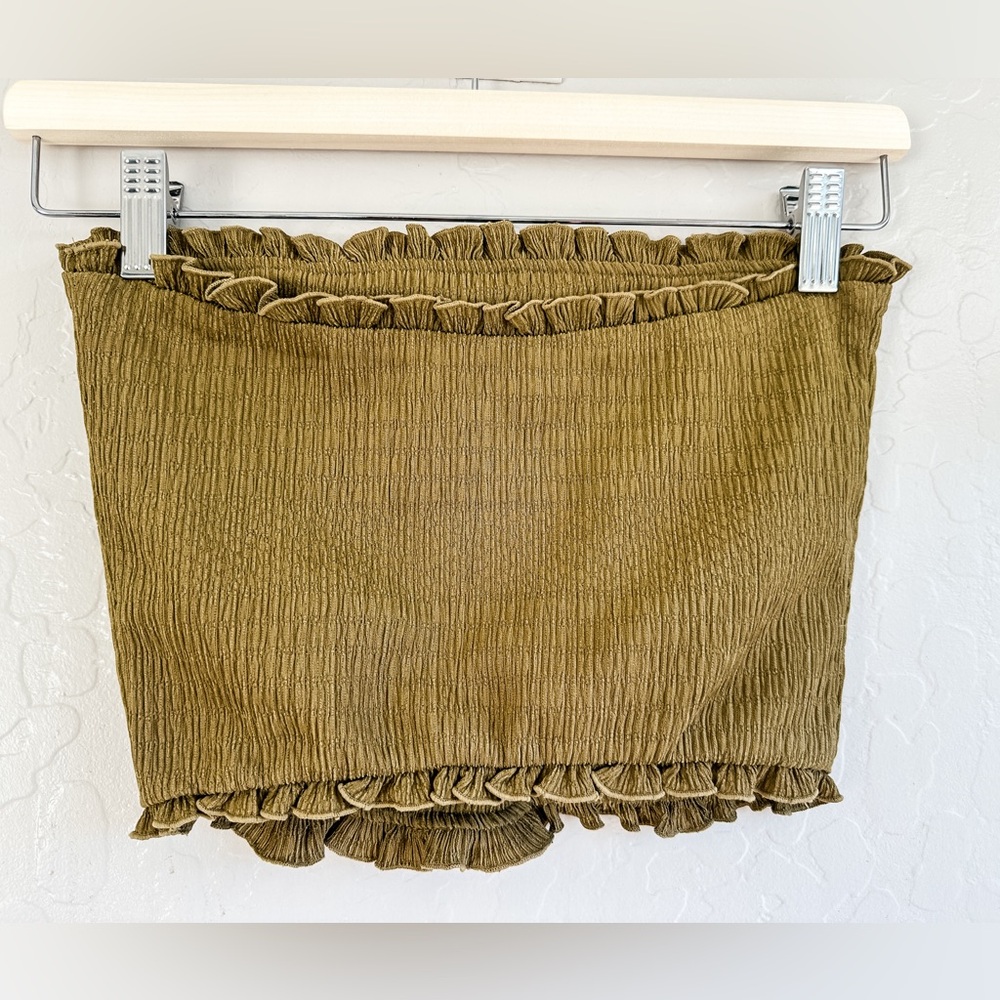 FREE PEOPLE Intimately Tube Top Bandeaus Olive Green Women’s - Small - Picture 2 of 8